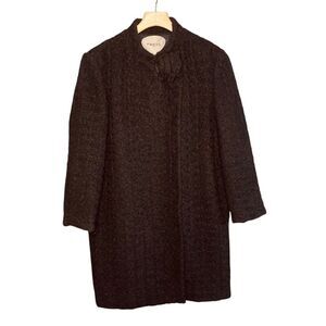 Ports 1961 Wool Blend Logo Plaque Single Breasted Coat